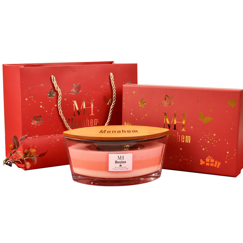 Aromatherapy candle in cup form, butter lamp, high-quality gift set, souvenir, home plant fragrance