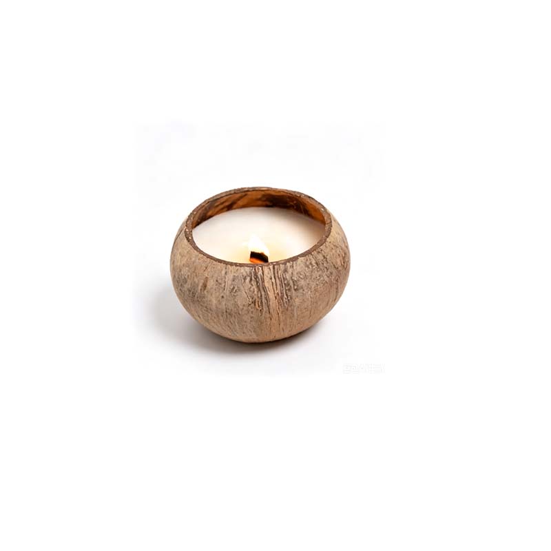 Handmade high-end aromatherapy candle in a coconut shell gift box. A creative scent for sleep