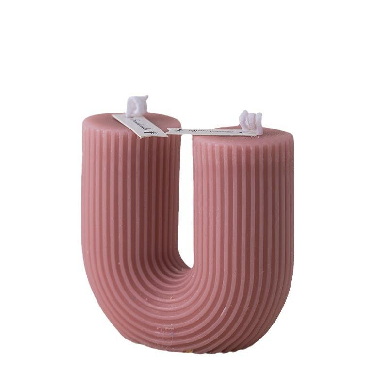 New Creative Geometric Column Soy Wax Candle Handmade Aromatherapy Candle in Bohemian Style