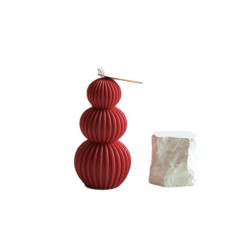 Nordic Minimalist Wave Ball Art Soy Wax Handmade Valentine's Day Geometric Candle White Atmospheric
